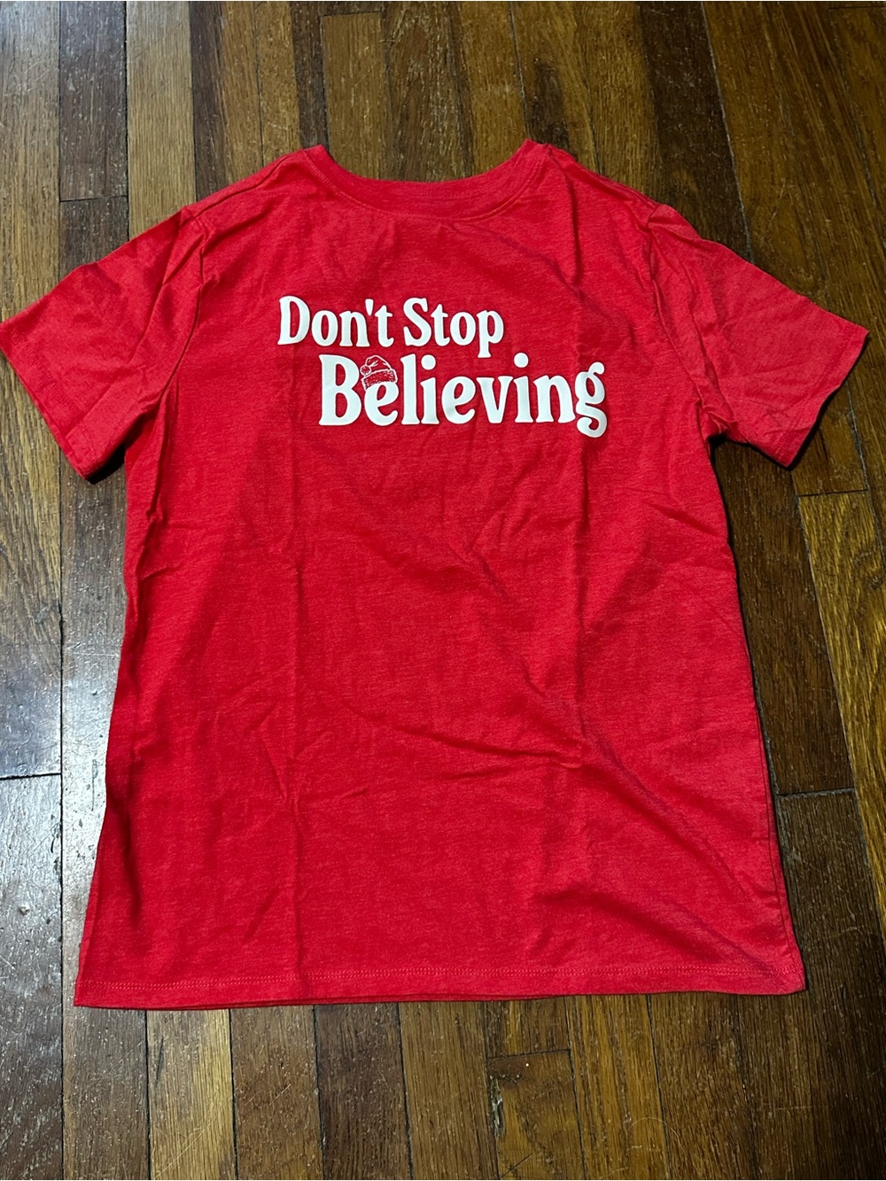 Cat & Jack Youth Don't Stop Believing Red Graphic Tee, XL (14)